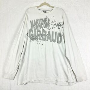 Marithe Francois Girbaud Vintage Spellout Long Sleeve Tee Shirt Size XXL 90s Y2K